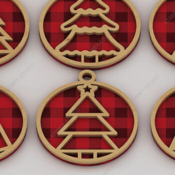 Intra απο ξύλο plywood 3mm-4mm πάχος - Χριστουγεννιάτικα στολίδια για το νέο έτος Δίασταση 6x6 cm INTRAFABR-80182839 - Image 1