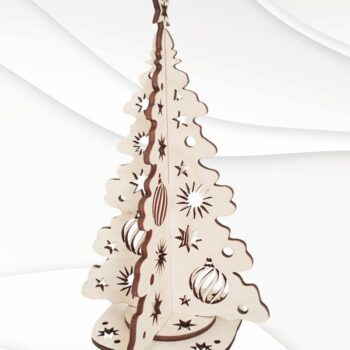 Intra απο ξύλο plywood 3mm-4mm πάχος - Μοτίβο χριστουγεννιάτικου δέντρου, έτοιμο λέιζερ Δίασταση 169x107 cm INTRAFABR-50278609 - Image 5