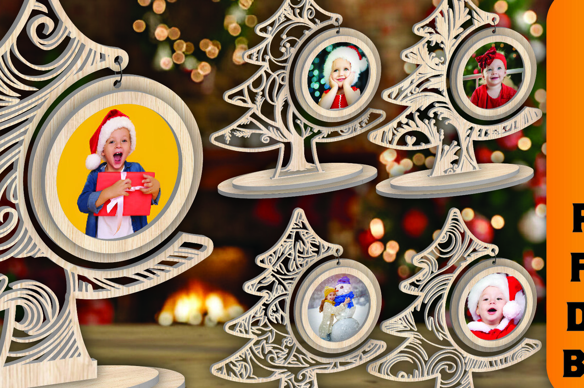 Intra απο ξύλο plywood 3mm-4mm πάχος - Πακέτο  Κορνίζας Χριστουγεννιάτικου Δέντρου Δίασταση 20x25 cm INTRAFABR-107370358