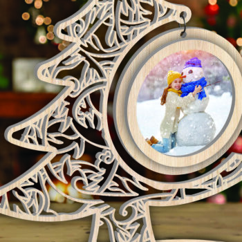 Intra απο ξύλο plywood 3mm-4mm πάχος - Πακέτο  Κορνίζας Χριστουγεννιάτικου Δέντρου Δίασταση 20x25 cm INTRAFABR-107370358 - Image 3