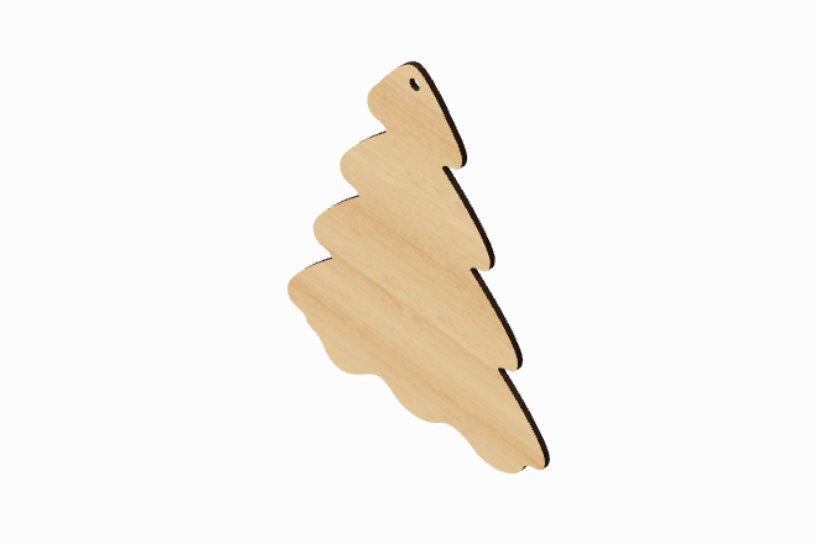 Intra απο ξύλο plywood 3mm-4mm πάχος - Αρχεία  κομμένα με λέιζερ χριστουγεννιάτικο δέντρο Δίασταση 16x20 cm INTRAFABR-117680002