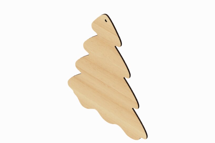 Intra απο ξύλο plywood 3mm-4mm πάχος - Αρχεία  κομμένα με λέιζερ χριστουγεννιάτικο δέντρο Δίασταση 23x29 cm INTRAFABR-117679965