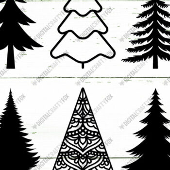 Intra απο ξύλο plywood 3mm-4mm πάχος - Πακέτο σιλουέτας Χριστουγεννιάτικου Δέντρου  Δίασταση 3600x3600 cm INTRAFABR-15520839 - Image 5