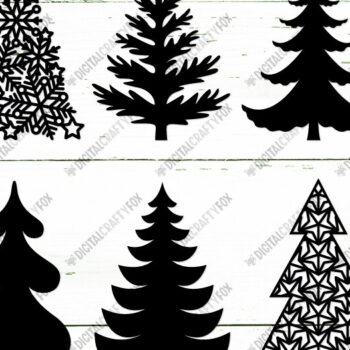 Intra απο ξύλο plywood 3mm-4mm πάχος - Πακέτο σιλουέτας Χριστουγεννιάτικου Δέντρου  Δίασταση 3600x3600 cm INTRAFABR-15520839 - Image 9