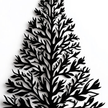 Intra απο ξύλο plywood 3mm-4mm πάχος - Πακέτο  Silhouette Χριστουγεννιάτικου Δέντρου Δίασταση 6x6 cm INTRAFABR-105380705 - Image 3