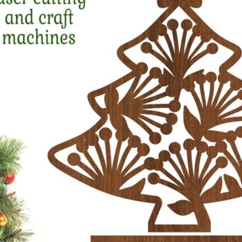 Intra απο ξύλο plywood 3mm-4mm πάχος - Στάση Χριστουγεννιάτικου Δέντρου,  κοπής με λέιζερ  Δίασταση 30x20 cm INTRAFABR-76492222 - Image 1