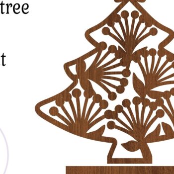 Intra απο ξύλο plywood 3mm-4mm πάχος - Στάση Χριστουγεννιάτικου Δέντρου,  κοπής με λέιζερ  Δίασταση 30x20 cm INTRAFABR-76492222 - Image 3