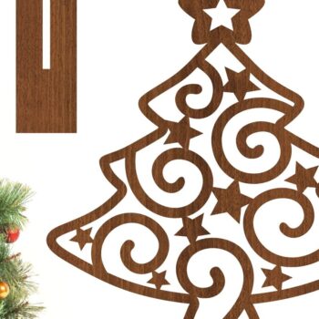 Intra απο ξύλο plywood 3mm-4mm πάχος - Στάση Χριστουγεννιάτικου Δέντρου,  κοπής με λέιζερ  Δίασταση 30x20 cm INTRAFABR-76492000 - Image 1