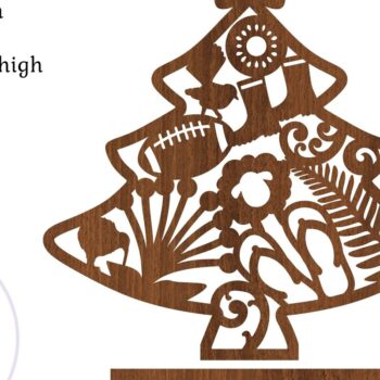 Intra απο ξύλο plywood 3mm-4mm πάχος - Στάση Χριστουγεννιάτικου Δέντρου, Θέμα Νέας Ζηλανδίας Δίασταση 30x20 cm INTRAFABR-76492322 - Image 3