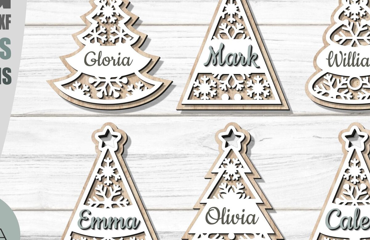 Intra απο ξύλο plywood 3mm-4mm πάχος - Χριστουγεννιάτικο Δέντρο ,  Κοπής Laser  Δίασταση 6x6 cm INTRAFABR-79164057