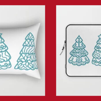 Intra απο ξύλο plywood 3mm-4mm πάχος - Χαρτόκοψη Χριστουγεννιάτικου Δέντρου Δίασταση 12x12 cm INTRAFABR-112551355 - Image 2