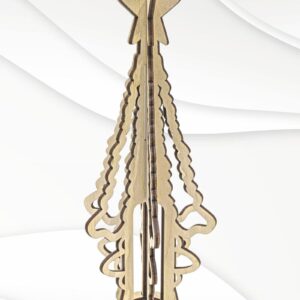 Intra απο ξύλο plywood 3mm-4mm πάχος - Τοπέρ χριστουγεννιάτικου δέντρου, σχέδιο κοπής με λέιζερ Δίασταση 182x77 cm INTRAFABR-109370883