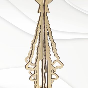 Intra απο ξύλο plywood 3mm-4mm πάχος - Τοπέρ χριστουγεννιάτικου δέντρου, σχέδιο κοπής με λέιζερ Δίασταση 182x77 cm INTRAFABR-109370883 - Image 1