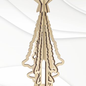 Intra απο ξύλο plywood 3mm-4mm πάχος - Τοπέρ χριστουγεννιάτικου δέντρου, σχέδιο κοπής με λέιζερ Δίασταση 182x77 cm INTRAFABR-109370883 - Image 2