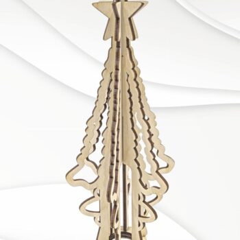 Intra απο ξύλο plywood 3mm-4mm πάχος - Τοπέρ χριστουγεννιάτικου δέντρου, σχέδιο κοπής με λέιζερ Δίασταση 182x77 cm INTRAFABR-109370883 - Image 4