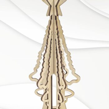 Intra απο ξύλο plywood 3mm-4mm πάχος - Τοπέρ χριστουγεννιάτικου δέντρου, σχέδιο κοπής με λέιζερ Δίασταση 182x77 cm INTRAFABR-109370883 - Image 5