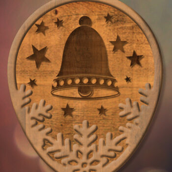 Intra απο ξύλο plywood 3mm-4mm πάχος - Διακόσμηση παιχνιδιών Χριστουγεννιάτικου Δέντρου, κομμένο  Δίασταση 4x4 cm INTRAFABR-84425500 - Image 1