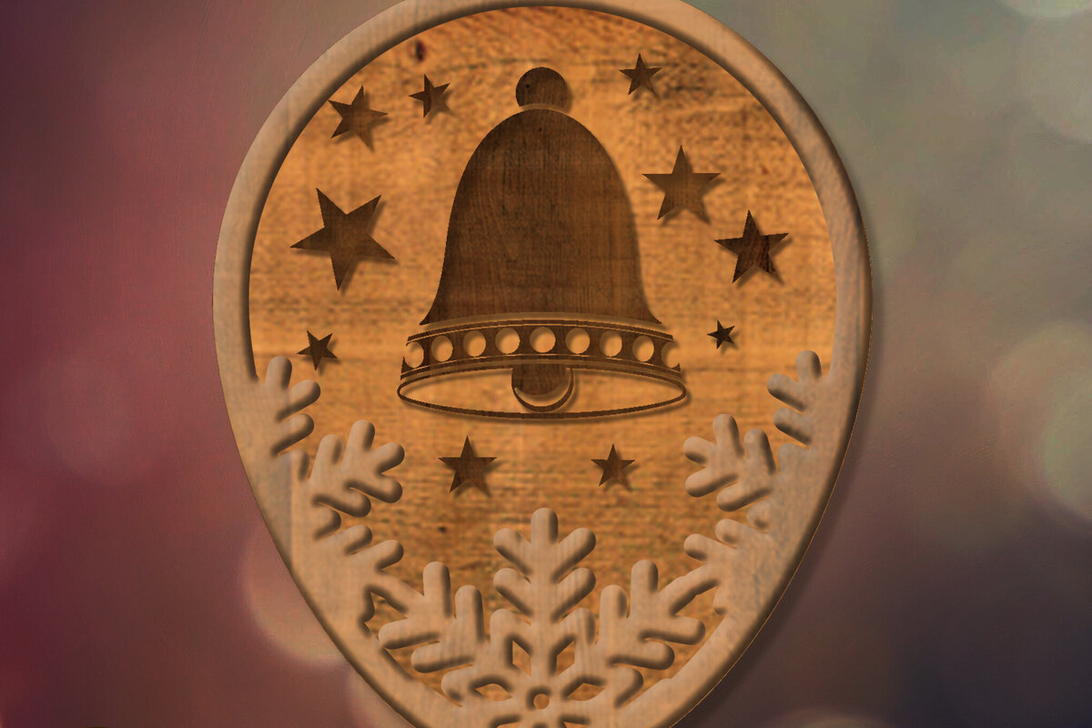 Intra απο ξύλο plywood 3mm-4mm πάχος - Διακόσμηση παιχνιδιών Χριστουγεννιάτικου Δέντρου, κομμένο  Δίασταση 4x4 cm INTRAFABR-84425500