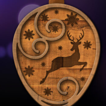 Intra απο ξύλο plywood 3mm-4mm πάχος - Παιχνίδι Χριστουγεννιάτικου Δέντρου, Στολίδι ελαφιών Δίασταση 4x4 cm INTRAFABR-84768780 - Image 1