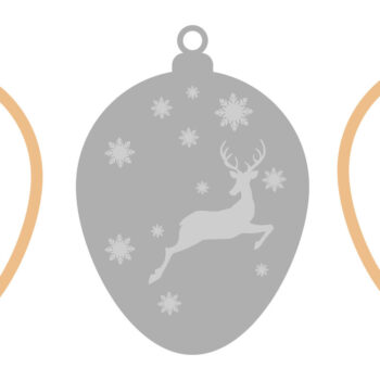 Intra απο ξύλο plywood 3mm-4mm πάχος - Παιχνίδι Χριστουγεννιάτικου Δέντρου, Στολίδι ελαφιών Δίασταση 4x4 cm INTRAFABR-84768780 - Image 3