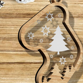 Intra απο ξύλο plywood 3mm-4mm πάχος - Παιχνίδι ΧΡΙΣΤΟΥΓΕΝΝΙΑΤΙΚΟ ΔΕΝΤΡΟ, Διακόσμηση σπιτιού Δίασταση 5x3 cm INTRAFABR-82258852 - Image 2