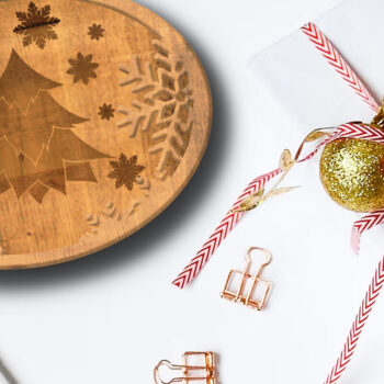 Intra απο ξύλο plywood 3mm-4mm πάχος - Στολίδι παιχνίδι Χριστουγεννιάτικου Δέντρου, κομμένο  Δίασταση 4x4 cm INTRAFABR-84317874 - Image 4