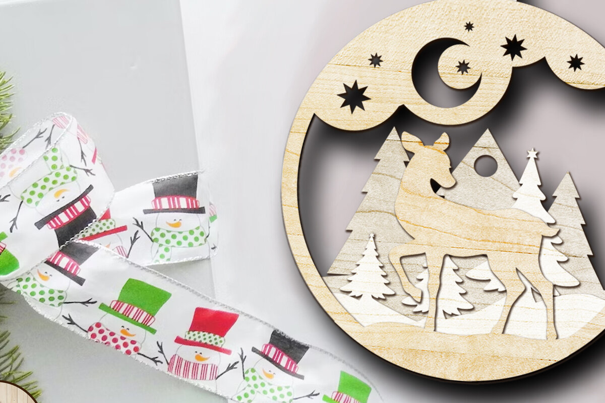 Intra απο ξύλο plywood 3mm-4mm πάχος - Στολίδι για το Χριστουγεννιάτικο Δέντρο, Πολυστρωματικό Δίασταση 4x4 cm INTRAFABR-84213261