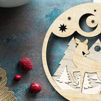 Intra απο ξύλο plywood 3mm-4mm πάχος - Στολίδι για το Χριστουγεννιάτικο Δέντρο, Πολυστρωματικό Δίασταση 4x4 cm INTRAFABR-84213261 - Image 4