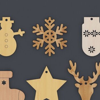 Intra απο ξύλο plywood 3mm-4mm πάχος - Παιχνίδια Χριστουγεννιάτικου Δέντρου και Διακοσμητικά Δέντρου Noel Δίασταση 30x20 cm INTRAFABR-39971437 - Image 2