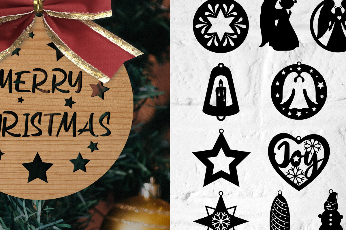 Intra απο ξύλο plywood 3mm-4mm πάχος - Πακέτο παιχνιδιών Χριστουγεννιάτικου Δέντρου 3D Δίασταση 15x15 cm INTRAFABR-80867000