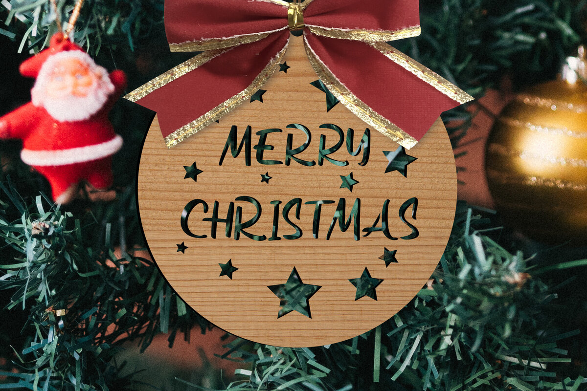 Intra απο ξύλο plywood 3mm-4mm πάχος - Παιχνίδια Χριστουγεννιάτικου Δέντρου  Δίασταση 15x15 cm INTRAFABR-80307969