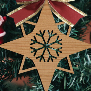 Intra απο ξύλο plywood 3mm-4mm πάχος - Παιχνίδια Χριστουγεννιάτικου Δέντρου  Δίασταση 15x15 cm INTRAFABR-80307990 - Image 1