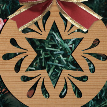 Intra απο ξύλο plywood 3mm-4mm πάχος - Παιχνίδια Χριστουγεννιάτικου Δέντρου  Δίασταση 15x15 cm INTRAFABR-80307951 - Image 1