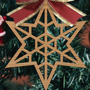 Intra απο ξύλο plywood 3mm-4mm πάχος - Παιχνίδια Χριστουγεννιάτικου Δέντρου  Δίασταση 15x15 cm INTRAFABR-80307957 - Image 1