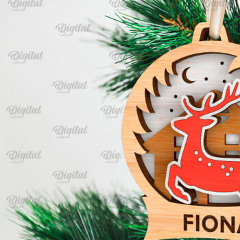 Intra απο ξύλο plywood 3mm-4mm πάχος - Πακέτο κοπής με λέιζερ παιχνιδιών χριστουγεννιάτικου δέντρου Δίασταση 15x15 cm INTRAFABR-106665315 - Image 7