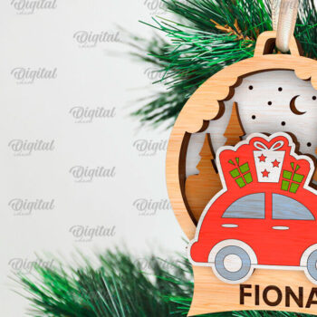 Intra απο ξύλο plywood 3mm-4mm πάχος - Πακέτο κοπής με λέιζερ παιχνιδιών χριστουγεννιάτικου δέντρου Δίασταση 15x15 cm INTRAFABR-106665315 - Image 8