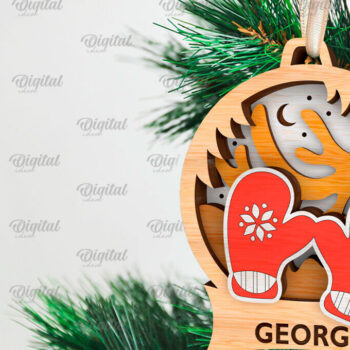 Intra απο ξύλο plywood 3mm-4mm πάχος - Πακέτο κοπής με λέιζερ παιχνιδιών χριστουγεννιάτικου δέντρου Δίασταση 15x15 cm INTRAFABR-106665315 - Image 10