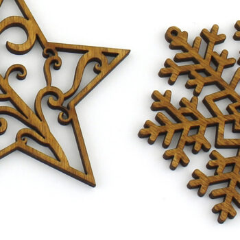 Intra απο ξύλο plywood 3mm-4mm πάχος - Παιχνίδια Χριστουγεννιάτικου Δέντρου.  κοπής με λέιζερ. Δίασταση 9x9 cm INTRAFABR-84294574 - Image 4