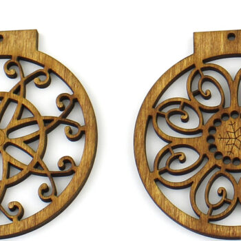 Intra απο ξύλο plywood 3mm-4mm πάχος - Παιχνίδια Χριστουγεννιάτικου Δέντρου.  κοπής με λέιζερ. Δίασταση 9x9 cm INTRAFABR-84294574 - Image 5