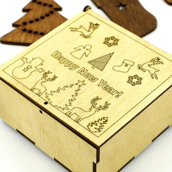 Intra απο ξύλο plywood 3mm-4mm πάχος - Παιχνίδια Χριστουγεννιάτικου Δέντρου.  κοπής με λέιζερ. Δίασταση 9x9 cm INTRAFABR-84294574 - Image 8