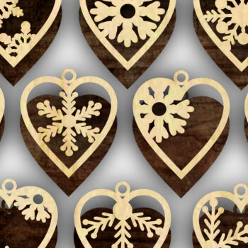 Intra απο ξύλο plywood 3mm-4mm πάχος - Χριστουγεννιάτικο Δέντρο Παιχνίδια Αρχεία   Δίασταση 6x6 cm INTRAFABR-104917565 - Image 2