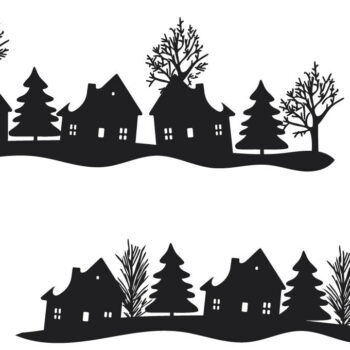 Intra απο ξύλο plywood 3mm-4mm πάχος - Χριστουγεννιάτικο δέντρο Χειμερινό σπίτι Δίασταση 20x20 cm INTRAFABR-105494429 - Image 1