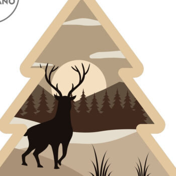 Intra απο ξύλο plywood 3mm-4mm πάχος - Πρότυπο χειμερινής κοπής λέιζερ Χριστουγεννιάτικου δέντρου Δίασταση 5x8 cm INTRAFABR-78789641 - Image 8