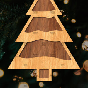 Intra απο ξύλο plywood 3mm-4mm πάχος - Στάση κοπής με λέιζερ Χριστουγεννιάτικα δέντρα  Δίασταση 20x20 cm INTRAFABR-108225634