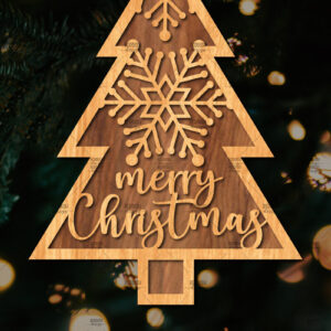 Intra απο ξύλο plywood 3mm-4mm πάχος - Στάση κοπής με λέιζερ Χριστουγεννιάτικα δέντρα  Δίασταση 20x20 cm INTRAFABR-108225650