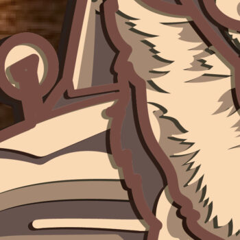 Intra απο ξύλο plywood 3mm-4mm πάχος - Christmas Truck Multilayer /Corgi Dog Δίασταση 15x15 cm INTRAFABR-76545753 - Image 3