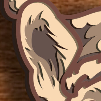 Intra απο ξύλο plywood 3mm-4mm πάχος - Christmas Truck Multilayer /Corgi Dog Δίασταση 15x15 cm INTRAFABR-76545753 - Image 8