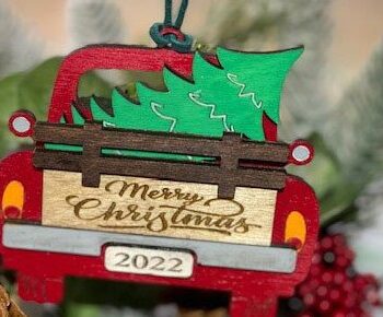 Intra απο ξύλο plywood 3mm-4mm πάχος - Χριστουγεννιάτικο Στολίδι Φορτηγού  Δίασταση 6x6 cm INTRAFABR-43066871 - Image 3