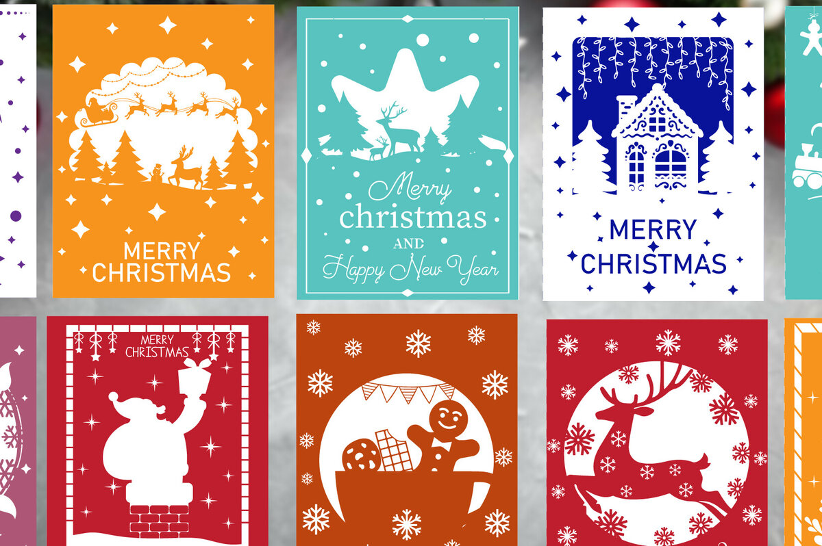 Intra απο ξύλο plywood 3mm-4mm πάχος - Christmas Ultimate Card Bundle  Δίασταση 15x15 cm INTRAFABR-85282906