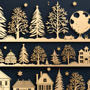 Intra απο ξύλο plywood 3mm-4mm πάχος - Χριστουγεννιάτικο Χωριό Mega Bundle Δίασταση 4x4 cm INTRAFABR-81562264 - Image 4